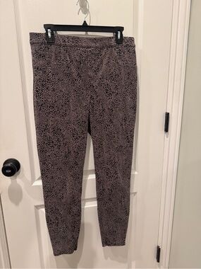 SPANX Neutral Animal-Print High-Waist “skinny jeans”